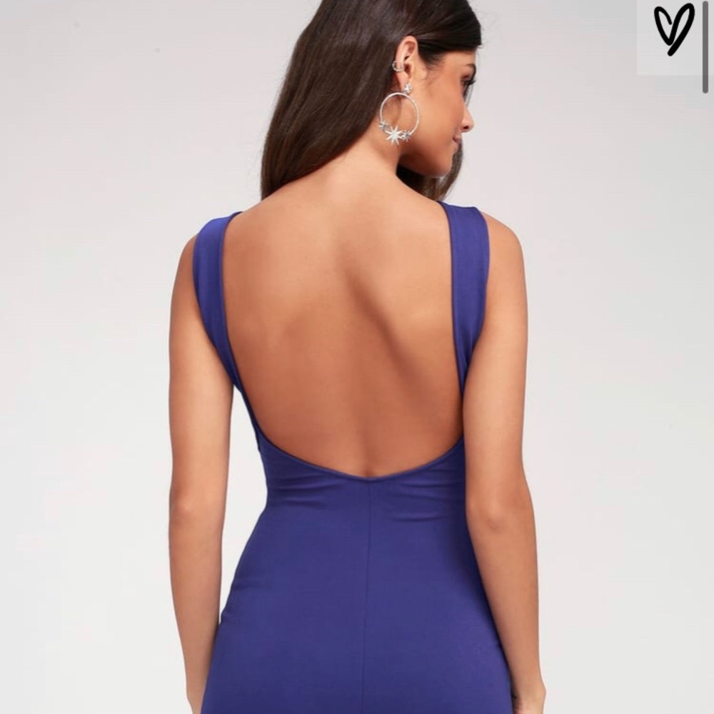 Lulu’s Like a Lady Royal Blue Backless Midi Dress